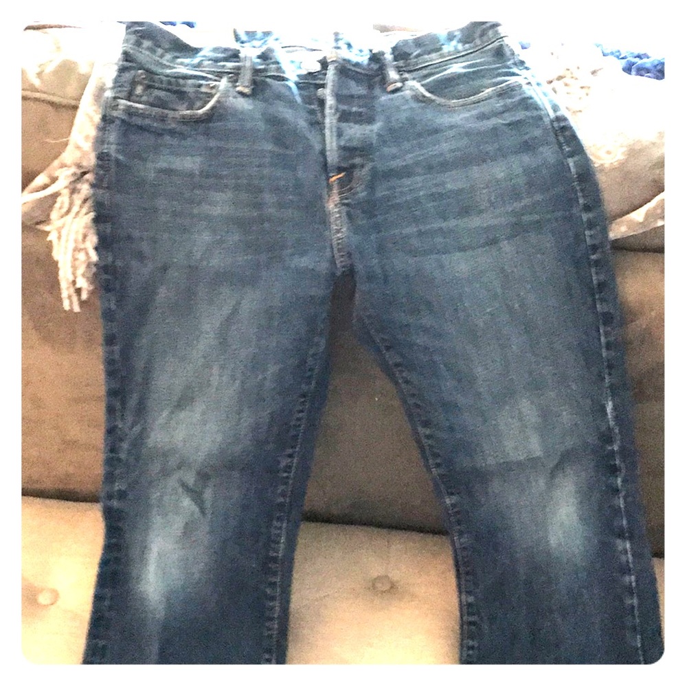 Abercrombie and Fitch boot cut jeans.